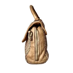 Scarpe di Maremma Borsa Artigianale A Tracolla In Pelle Intrecciata Big*Donna Borse Morbide