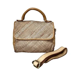Scarpe di Maremma Borsa Artigianale A Tracolla In Pelle Intrecciata Big*Donna Borse Morbide