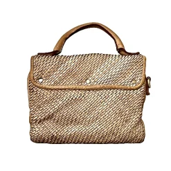 Scarpe di Maremma Borsa Artigianale A Tracolla In Pelle Intrecciata Big*Donna Borse Morbide