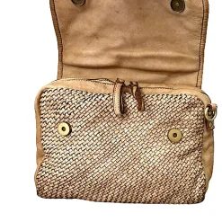 Scarpe di Maremma Borsa Artigianale A Tracolla In Pelle Intrecciata Big*Donna Borse Morbide
