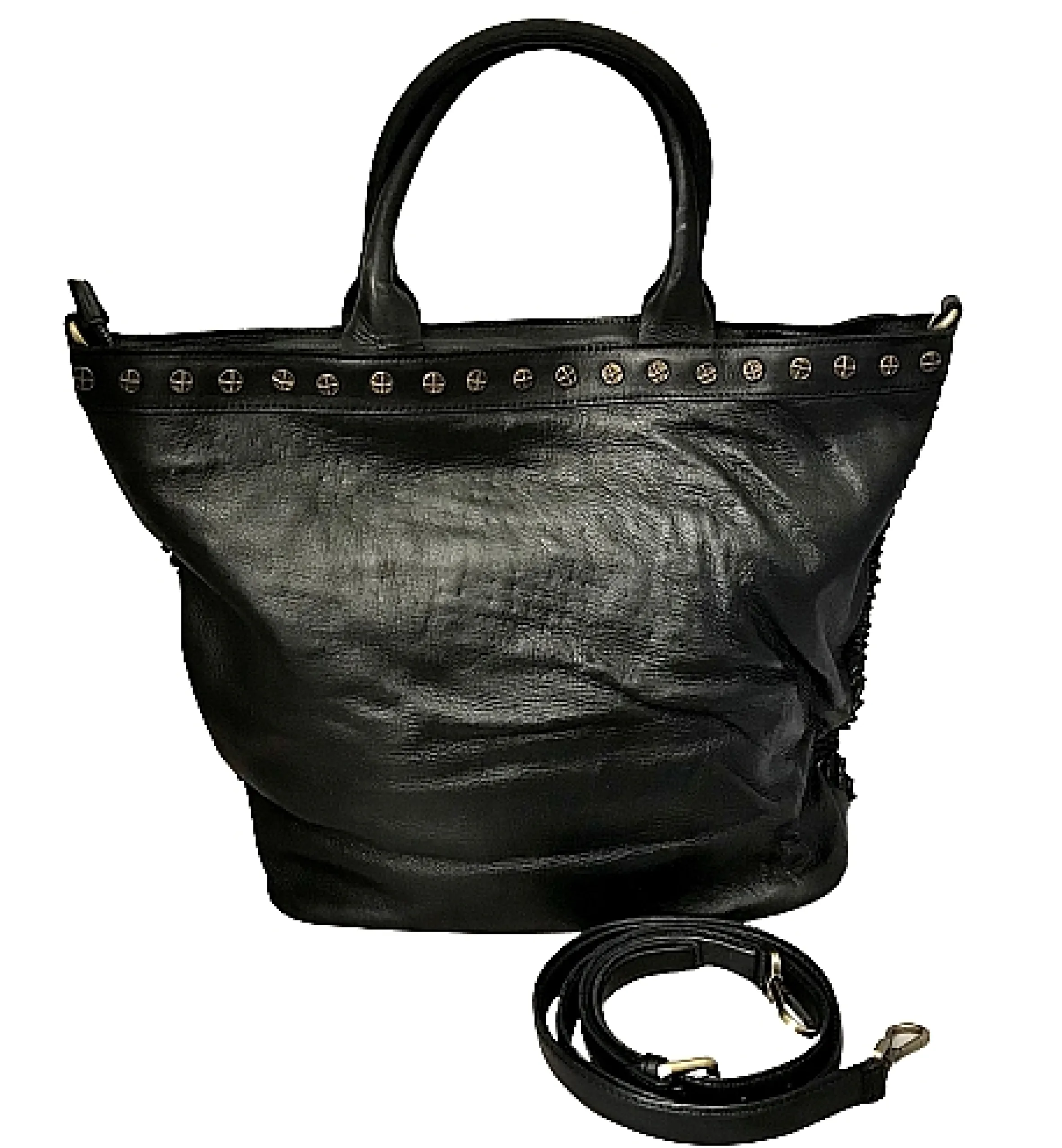 Scarpe di Maremma Borsa Artigianale Con Borchiette In Pelle*Donna Borse Morbide