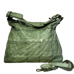 Scarpe di Maremma Borsa Artigianale In Pelle Effetto Trapuntato Cucito*Donna Borse Morbide