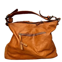 Scarpe di Maremma Borsa Artigianale In Pelle Effetto Trapuntato Cucito*Donna Borse Morbide