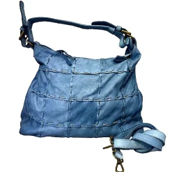 Scarpe di Maremma Borsa Artigianale In Pelle Effetto Trapuntato Cucito*Donna Borse Morbide