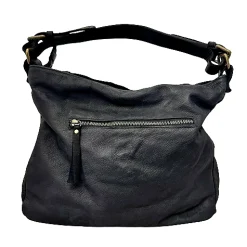 Scarpe di Maremma Borsa Artigianale In Pelle Effetto Trapuntato Cucito*Donna Borse Morbide