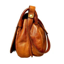 Scarpe di Maremma Borsa Artigianale In Pelle Lavata Con Fibbia*Donna Borse Morbide