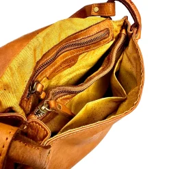 Scarpe di Maremma Borsa Artigianale In Pelle Lavata Con Fibbia*Donna Borse Morbide
