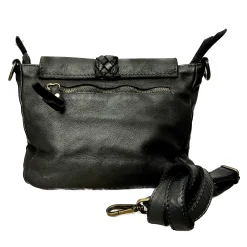 Scarpe di Maremma Borsa Artigianale In Pelle Lavata Con Treccia*Donna Borse Morbide