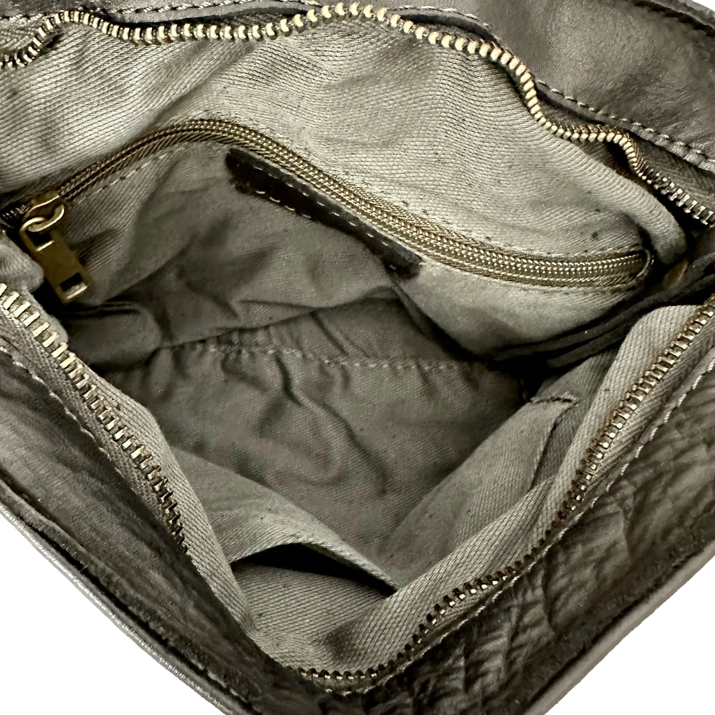 Scarpe di Maremma Borsa Artigianale In Pelle Lavata Con Treccia*Donna Borse Morbide