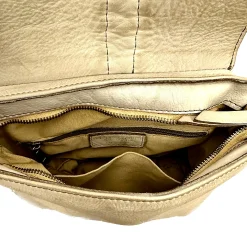 Scarpe di Maremma Borsa Artigianale In Pelle Lavata Con Treccia*Donna Borse Morbide