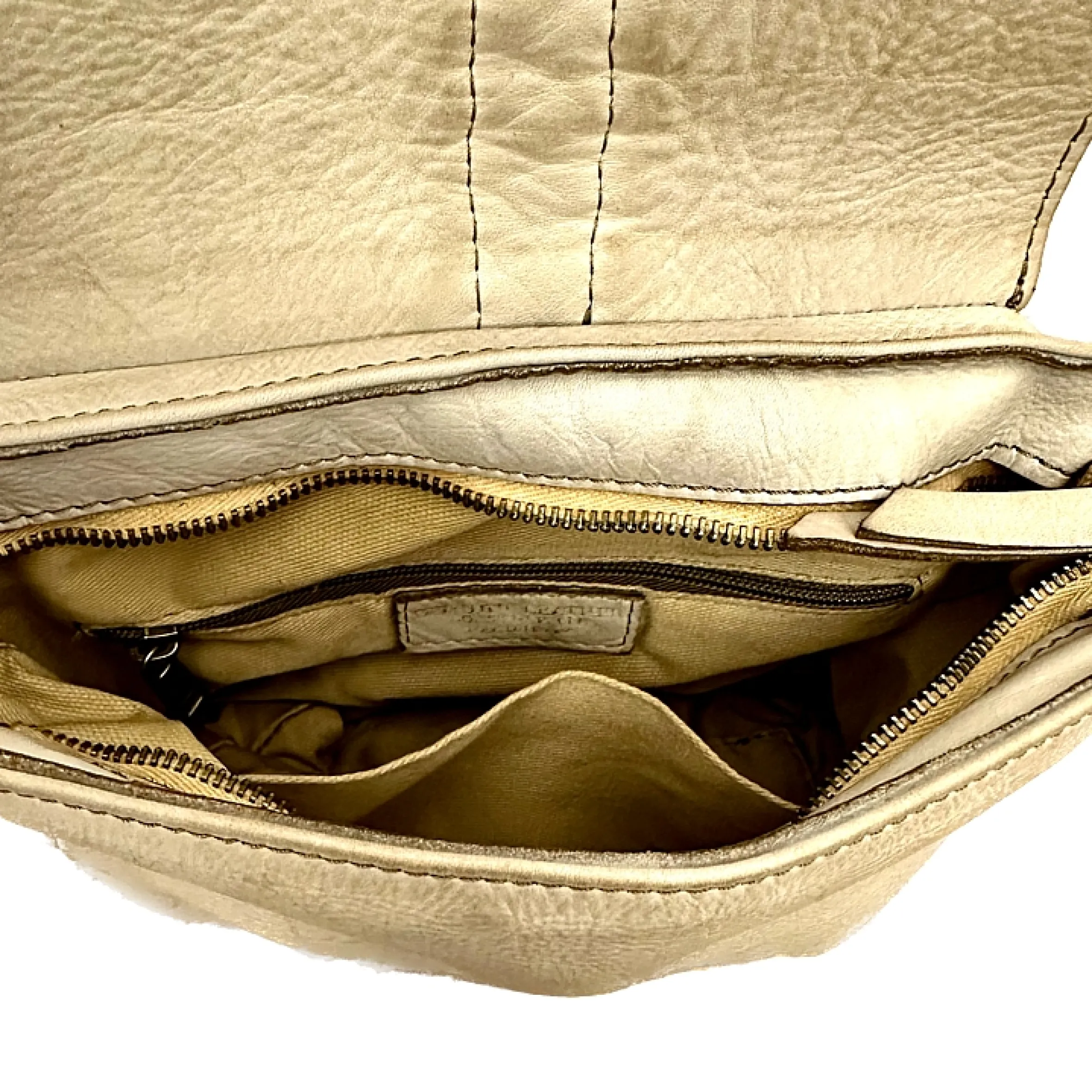 Scarpe di Maremma Borsa Artigianale In Pelle Lavata Con Treccia*Donna Borse Morbide