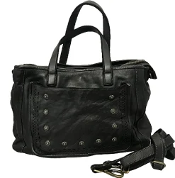 Scarpe di Maremma Borsa Artigianale In Pelle Lavata Con 3 Scomparti*Donna Borse Morbide