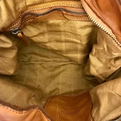 Scarpe di Maremma Borsa Artigianale In Pelle Lavata Con Frange*Donna Borse Morbide