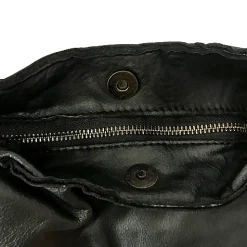 Scarpe di Maremma Borsa Artigianale In Pelle Lavata Con Frange*Donna Borse Morbide