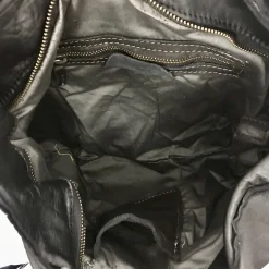 Scarpe di Maremma Borsa Artigianale In Pelle Lavata Con Frange*Donna Borse Morbide