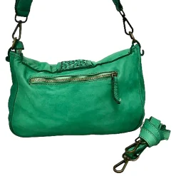 Scarpe di Maremma Borsa Artigianale In Pelle Lavata Con Manico Intrecciato*Donna Borse Morbide