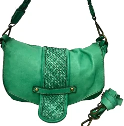 Scarpe di Maremma Borsa Artigianale In Pelle Lavata Con Manico Intrecciato*Donna Borse Morbide