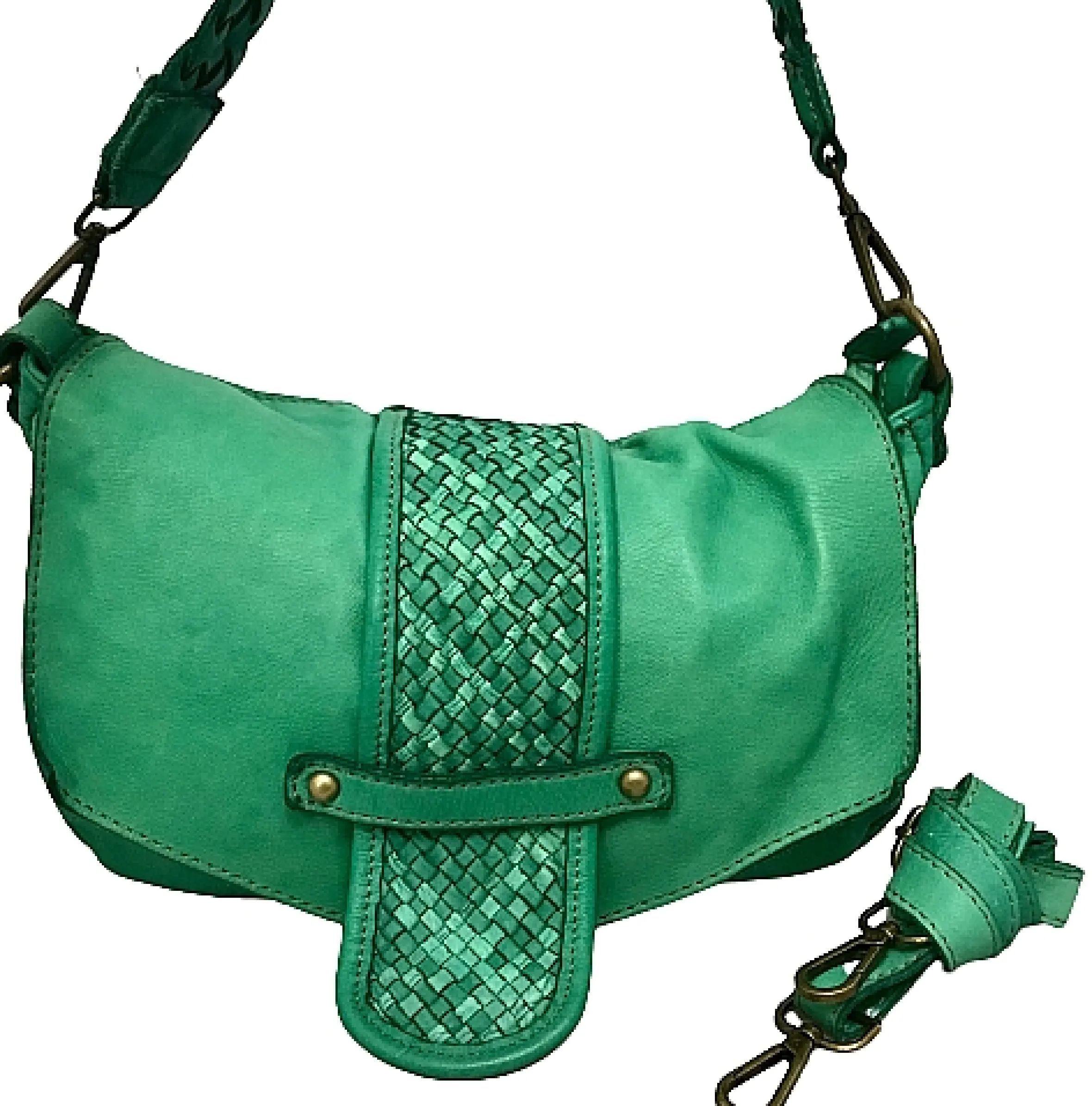 Scarpe di Maremma Borsa Artigianale In Pelle Lavata Con Manico Intrecciato*Donna Borse Morbide