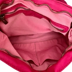 Scarpe di Maremma Borsa Artigianale In Pelle Lavata Con Manico Intrecciato*Donna Borse Morbide