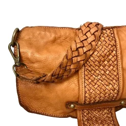 Scarpe di Maremma Borsa Artigianale In Pelle Lavata Con Manico Intrecciato*Donna Borse Morbide
