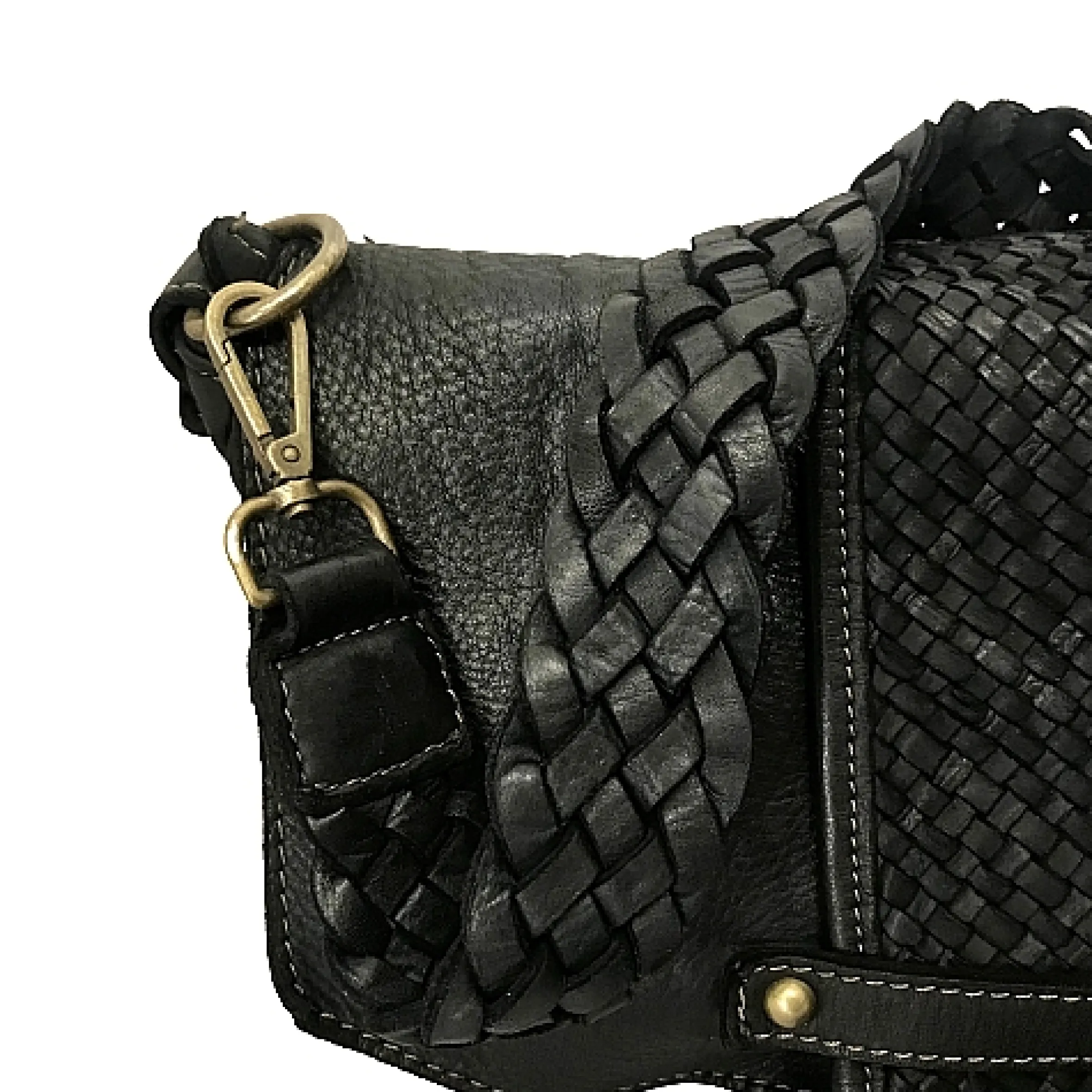 Scarpe di Maremma Borsa Artigianale In Pelle Lavata Con Manico Intrecciato*Donna Borse Morbide