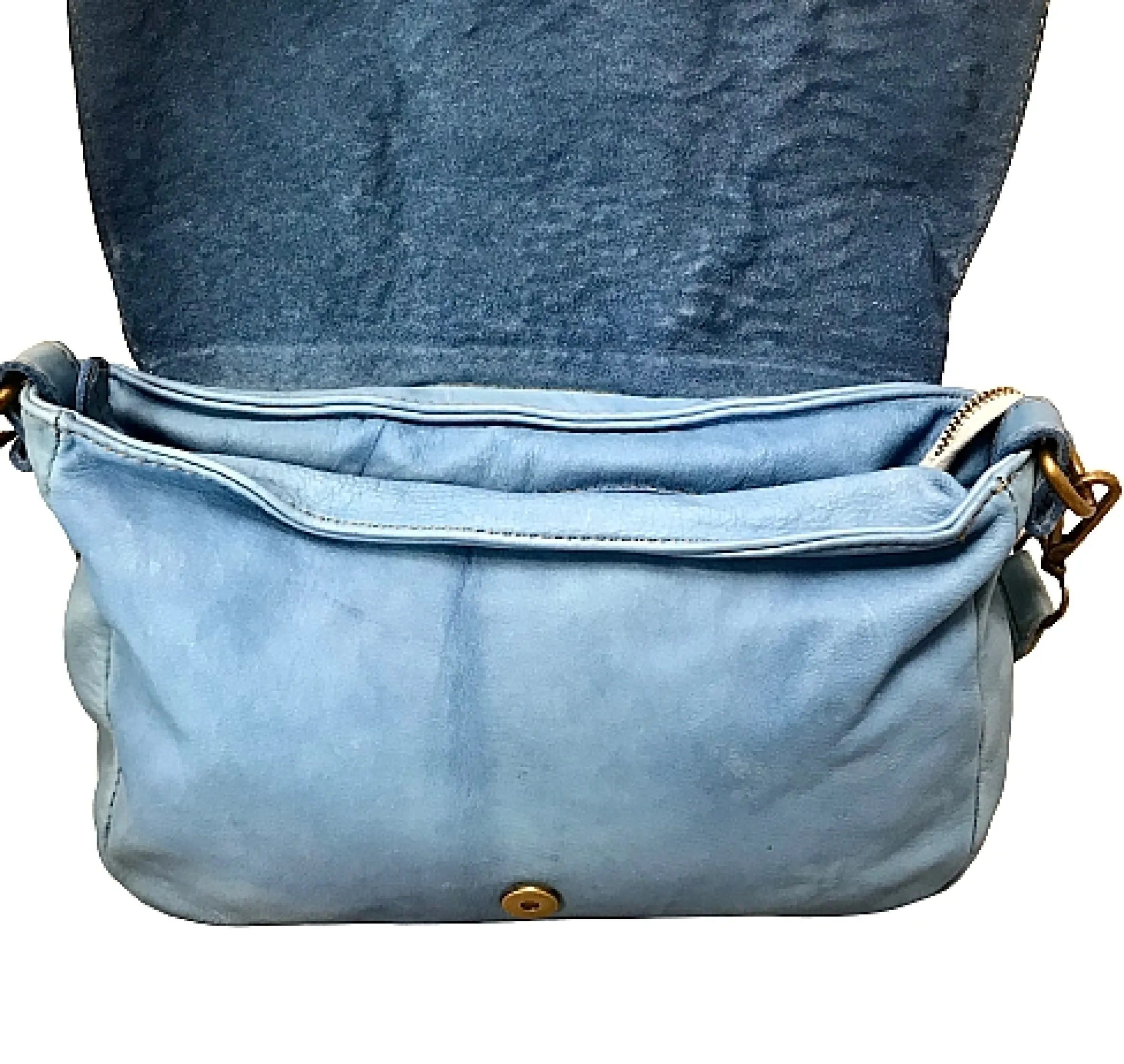 Scarpe di Maremma Borsa Artigianale In Pelle Lavata Con Manico Intrecciato*Donna Borse Morbide