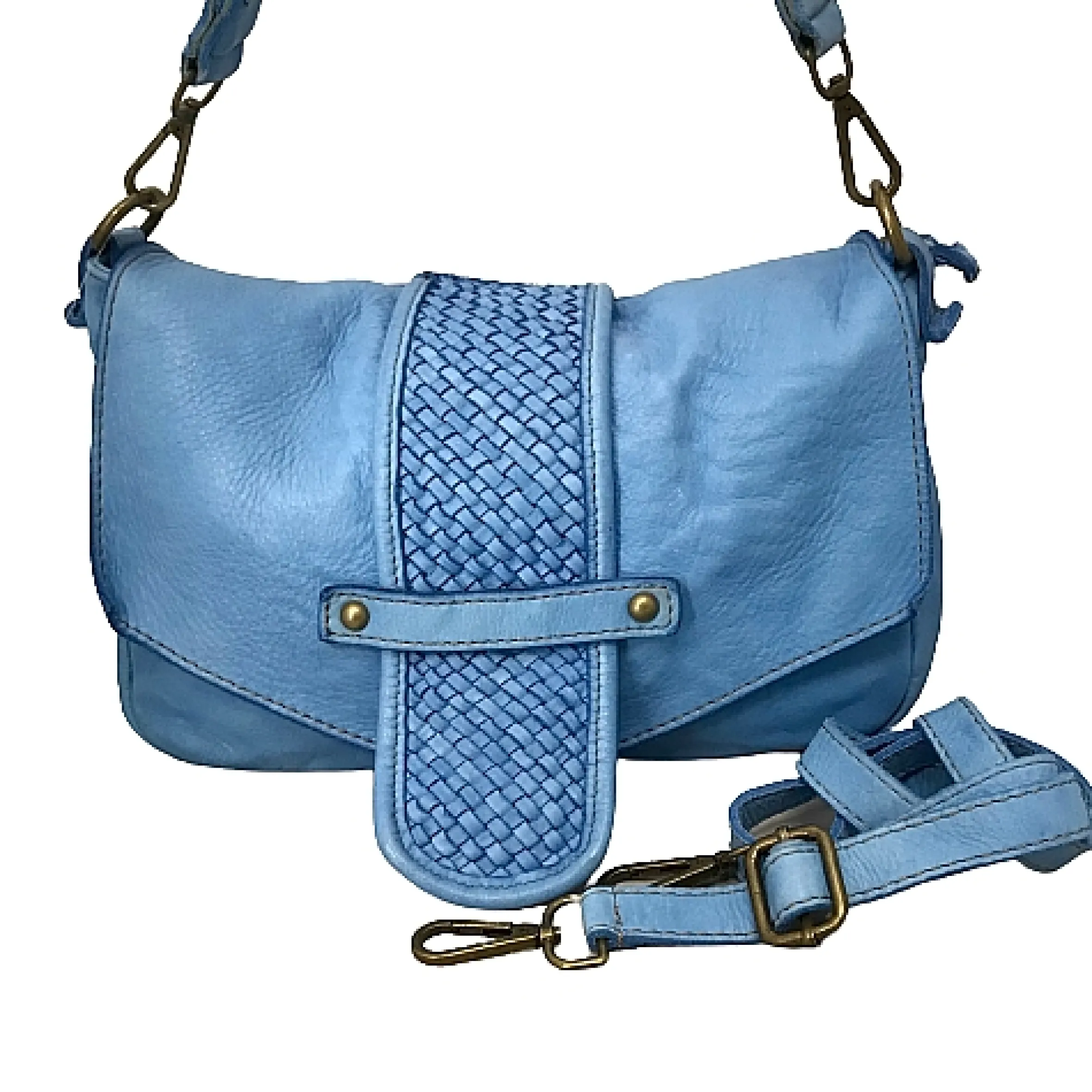 Scarpe di Maremma Borsa Artigianale In Pelle Lavata Con Manico Intrecciato*Donna Borse Morbide