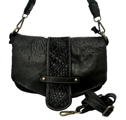 Scarpe di Maremma Borsa Artigianale In Pelle Lavata Con Manico Intrecciato*Donna Borse Morbide