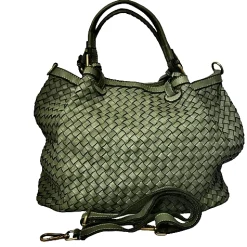 Scarpe di Maremma Borsa Artigianale In Pelle Intrecciata Grande*Donna Borse Morbide