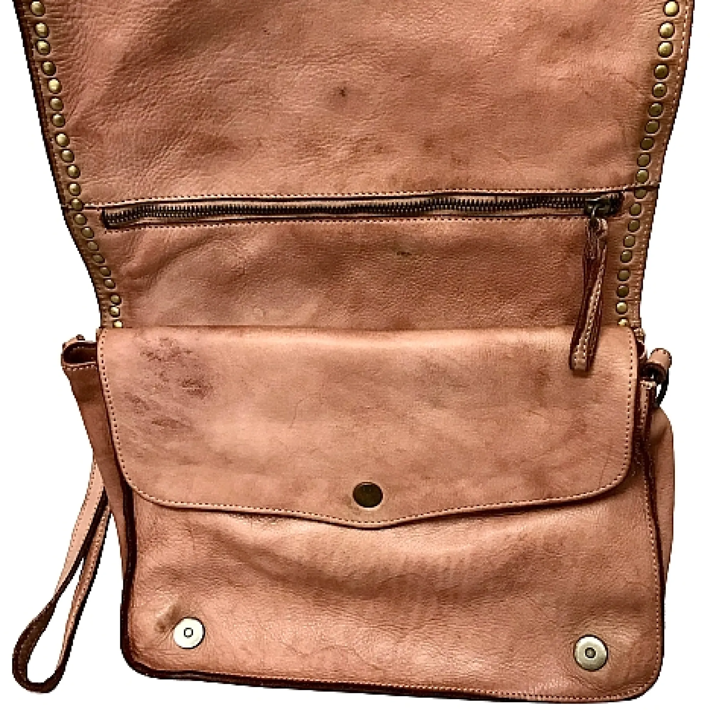 Scarpe di Maremma Borsa Artigianale Lavata Con Borchiette*Donna Borse Morbide