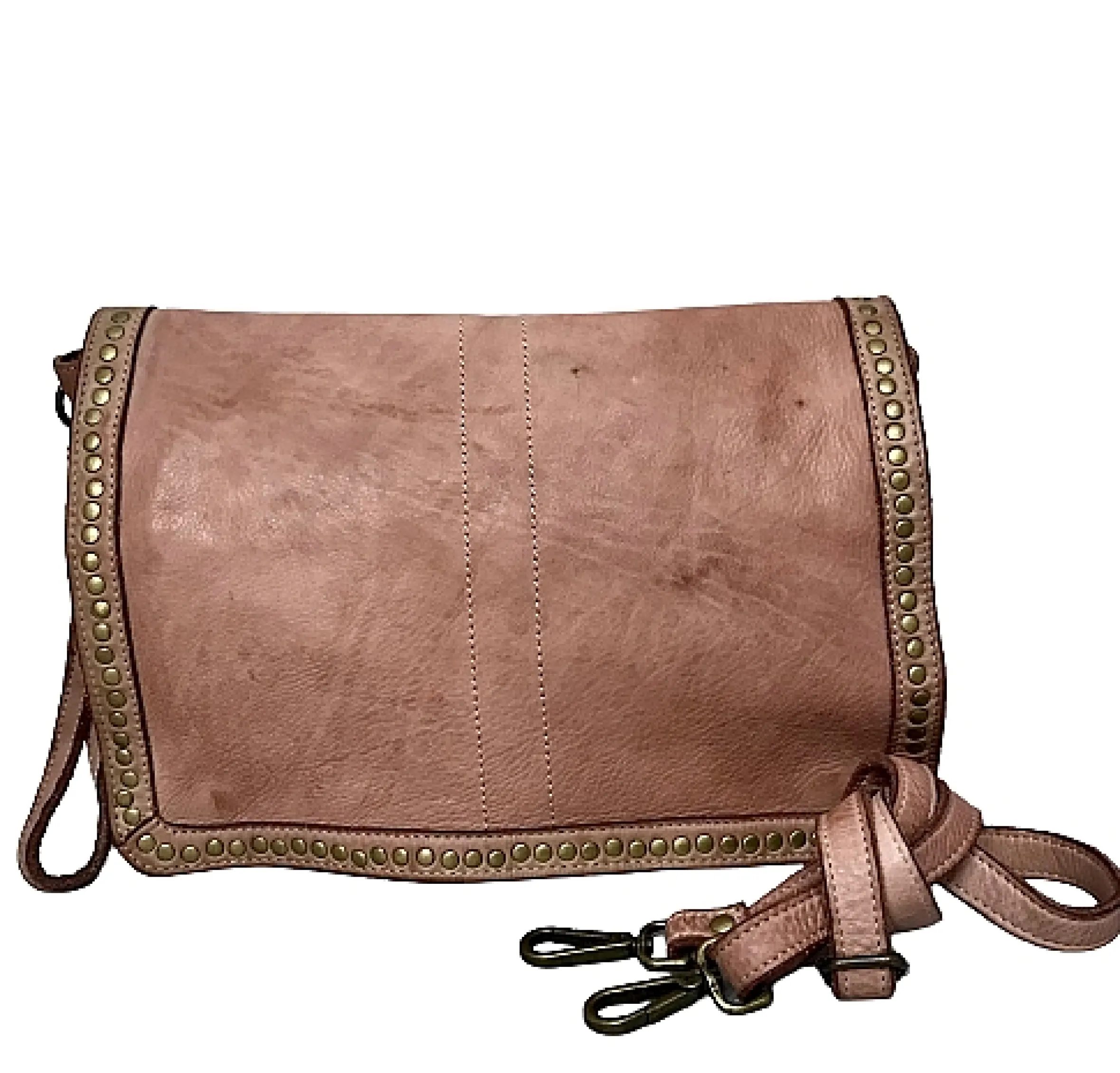 Scarpe di Maremma Borsa Artigianale Lavata Con Borchiette*Donna Borse Morbide