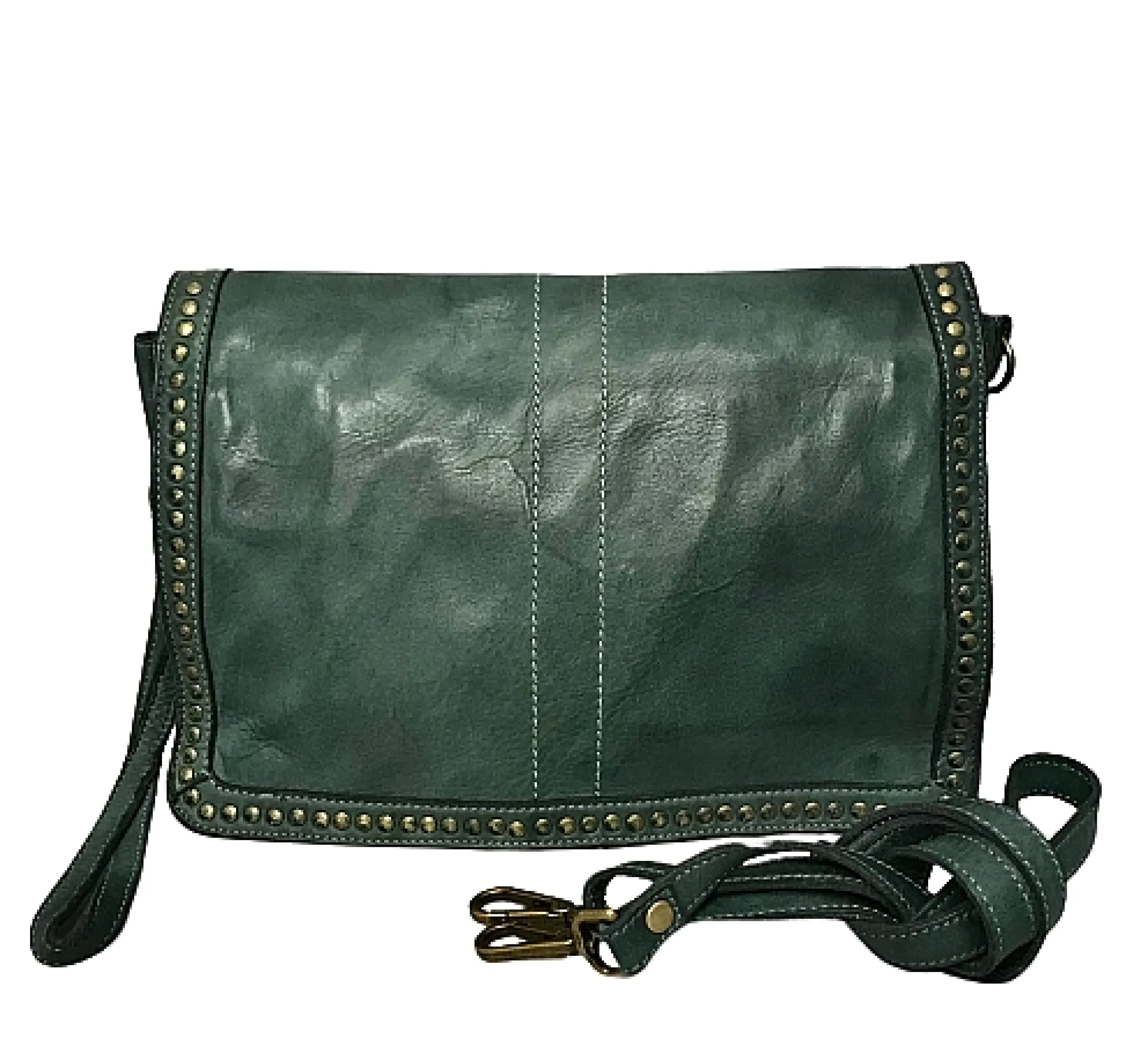 Scarpe di Maremma Borsa Artigianale Lavata Con Borchiette*Donna Borse Morbide