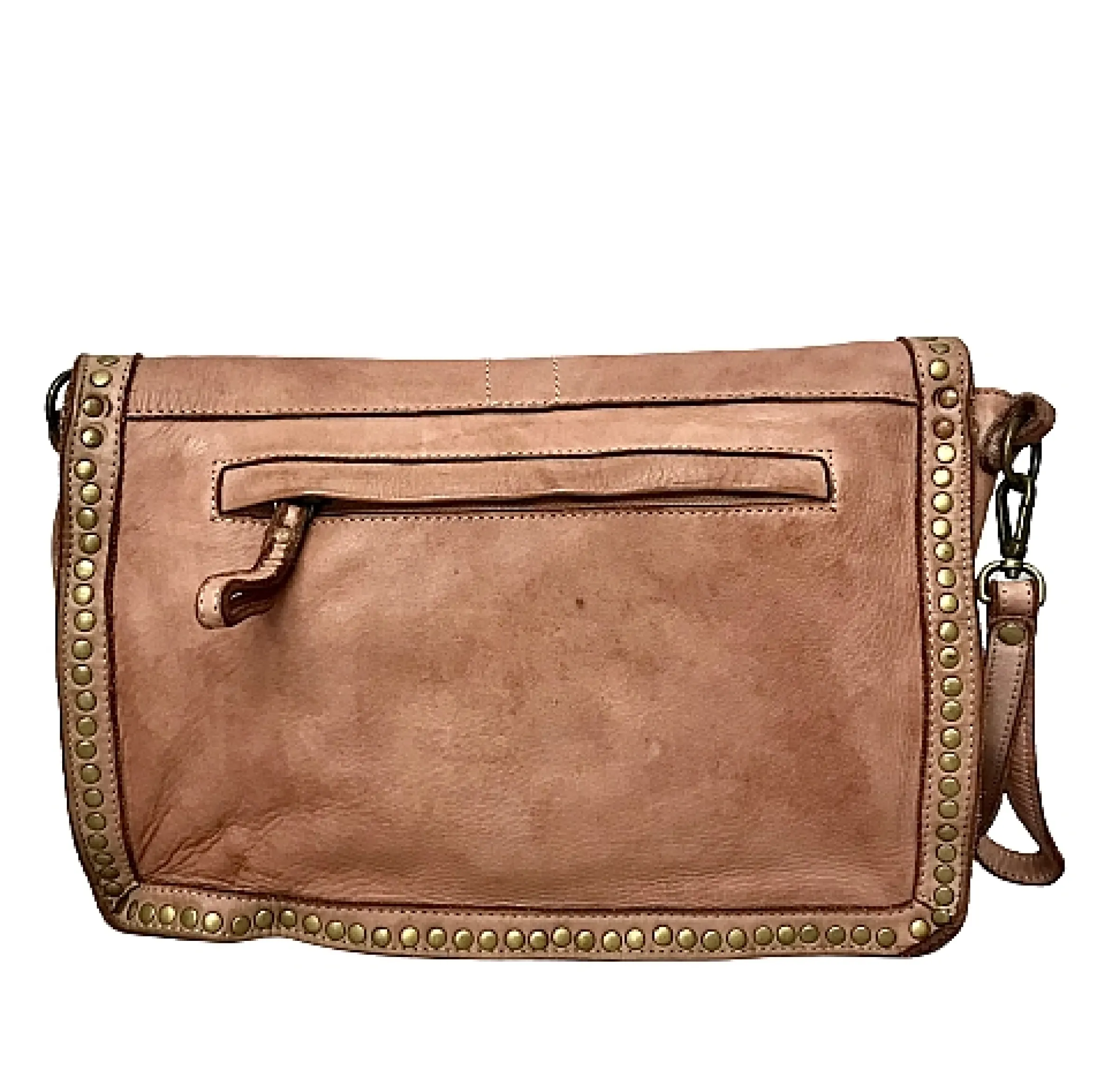 Scarpe di Maremma Borsa Artigianale Lavata Con Borchiette*Donna Borse Morbide