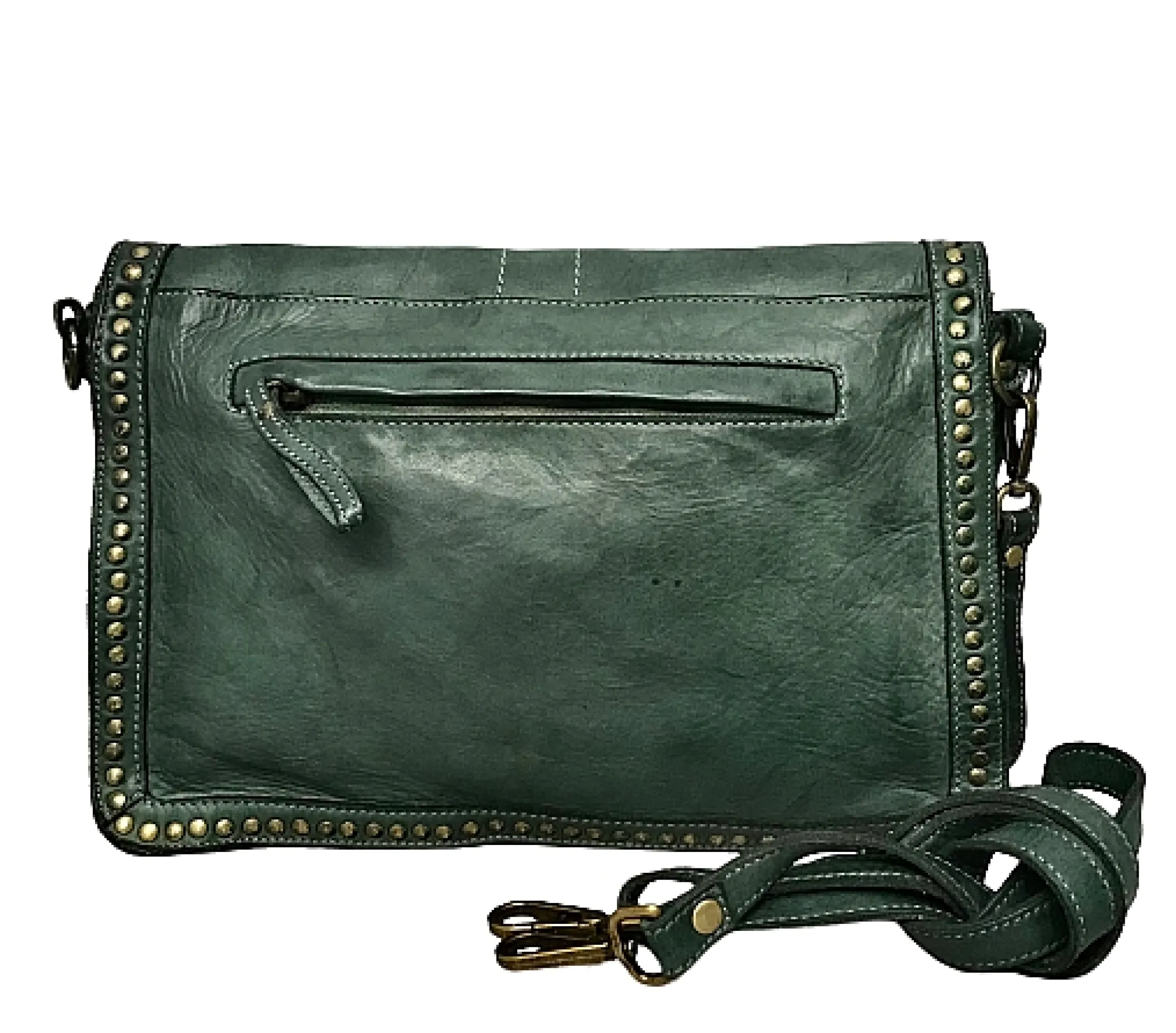 Scarpe di Maremma Borsa Artigianale Lavata Con Borchiette*Donna Borse Morbide