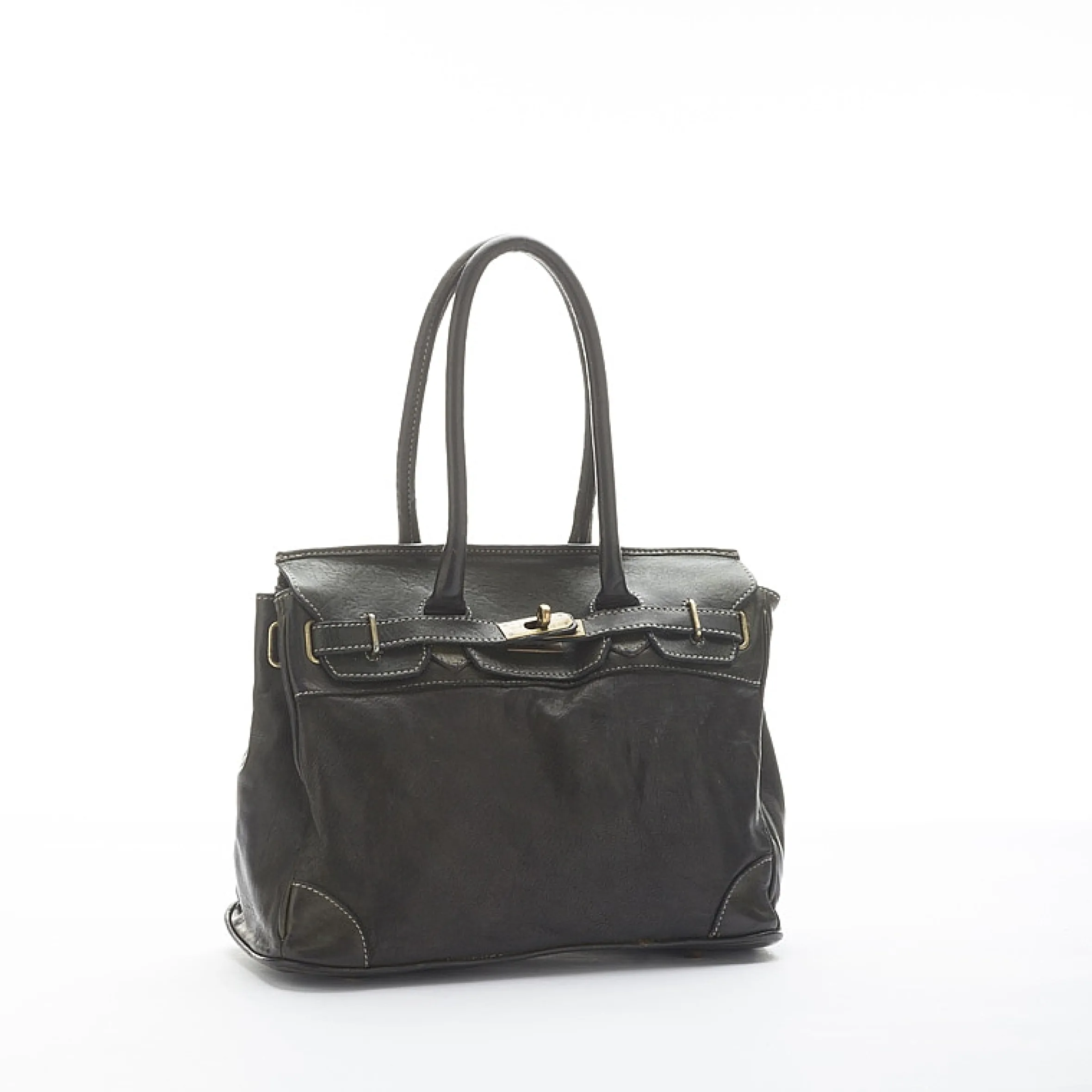 Scarpe di Maremma Borsa Artigianale Mod. Birkin In Vacchetta Vintage*Donna Borse Morbide
