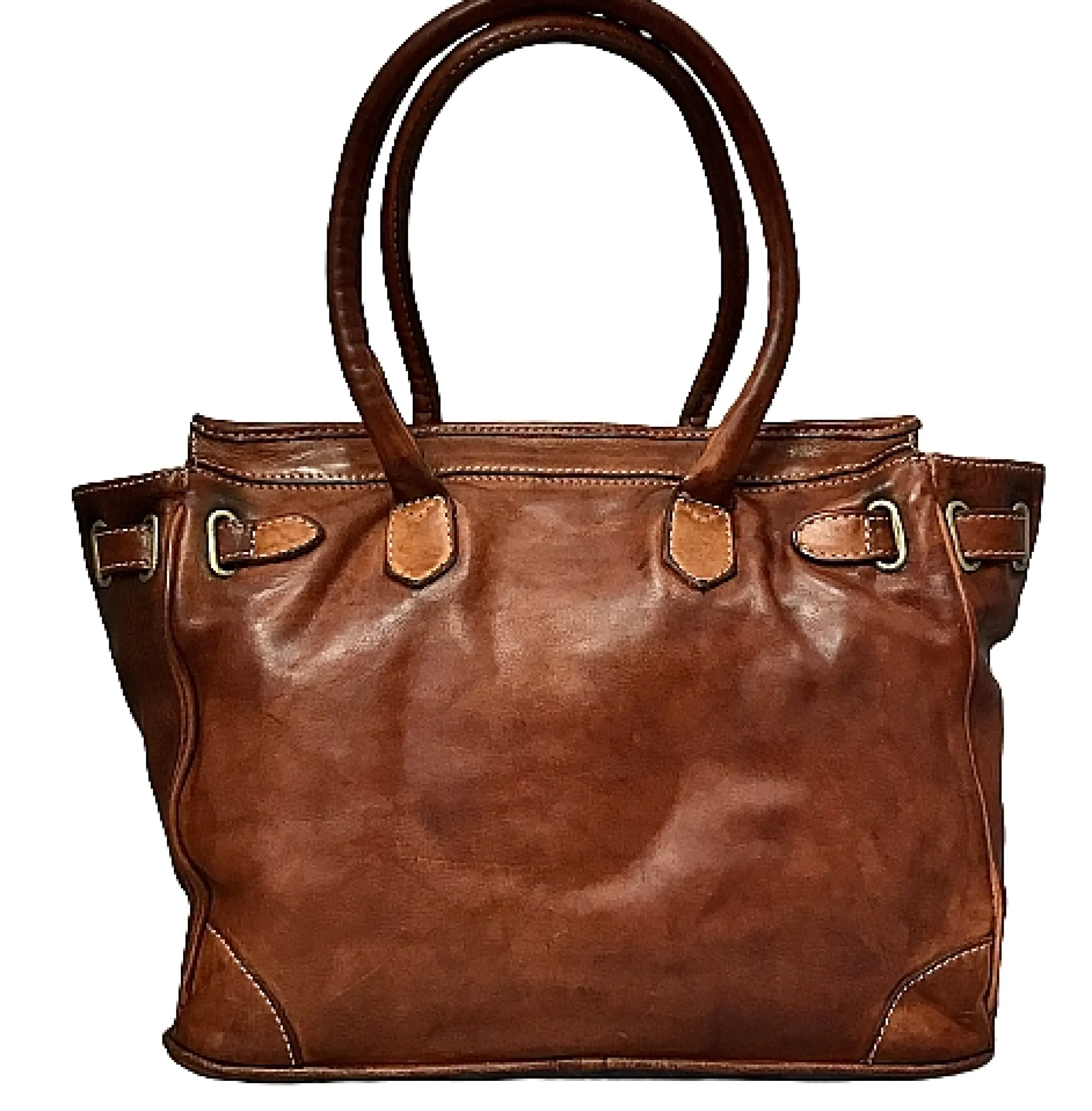 Scarpe di Maremma Borsa Artigianale Mod. Birkin In Vacchetta Vintage*Donna Borse Morbide