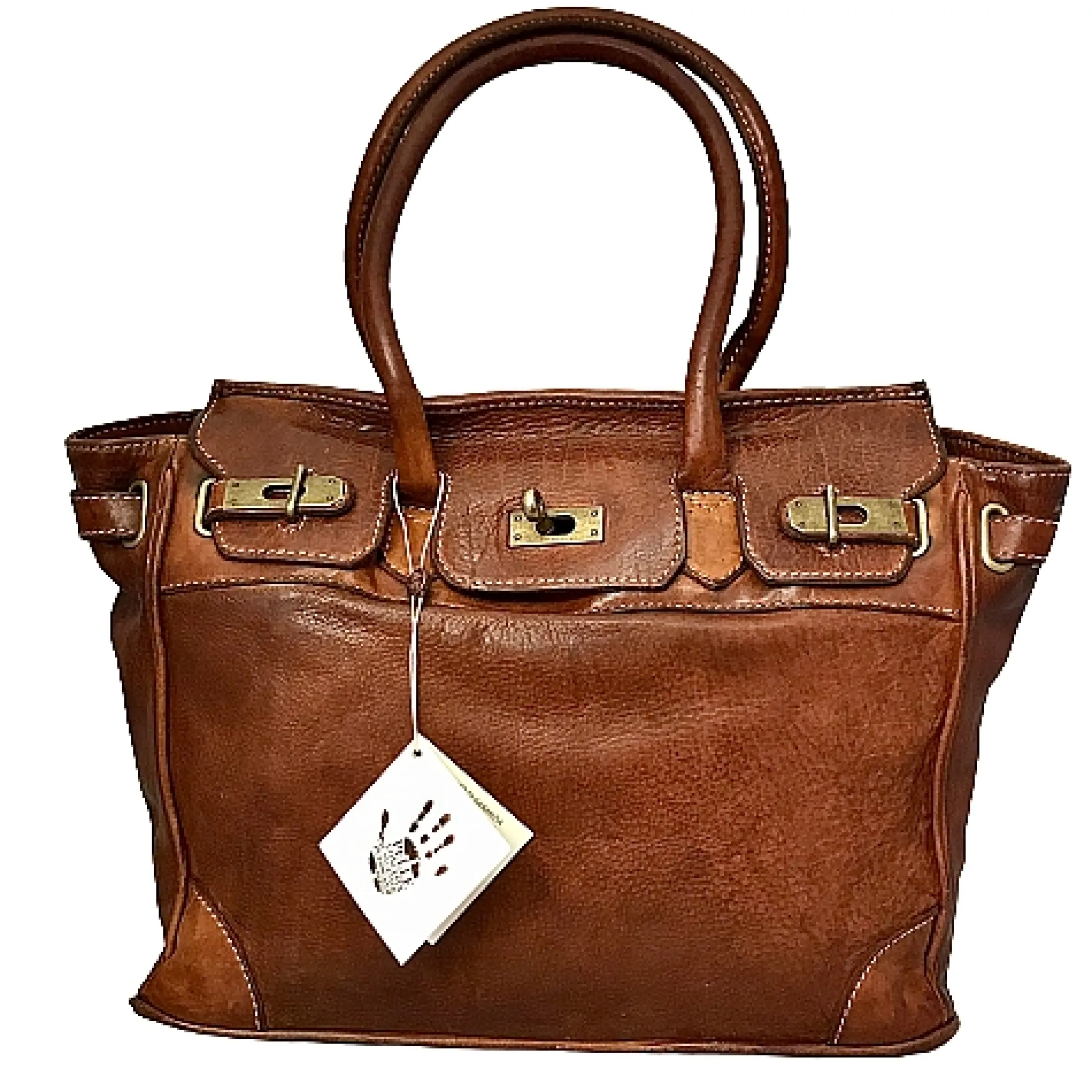 Scarpe di Maremma Borsa Artigianale Mod. Birkin In Vacchetta Vintage*Donna Borse Morbide