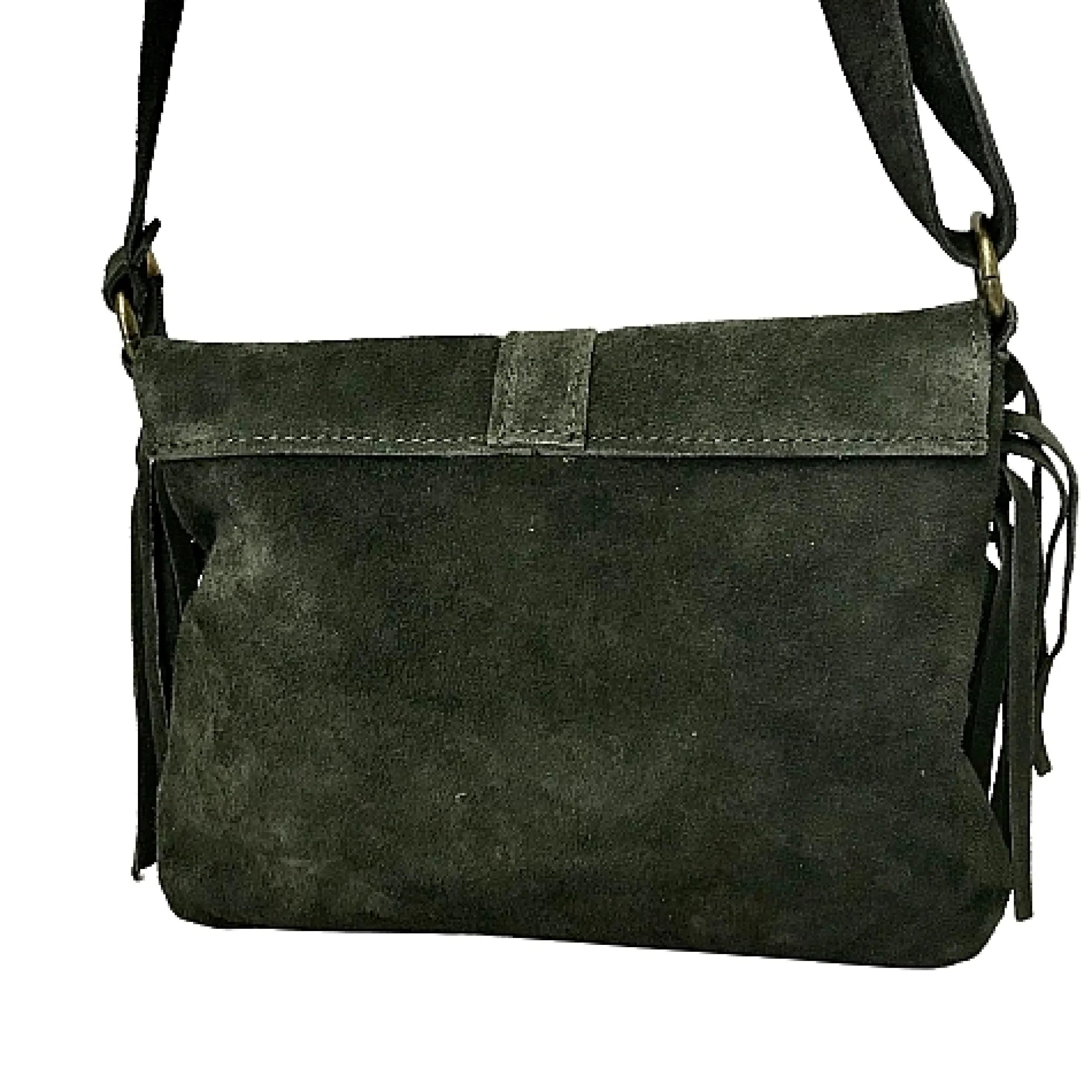 Scarpe di Maremma Borsa Con Frange In Camoscio Verde*Donna Borse Morbide