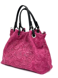 Scarpe di Maremma Borsa In Pelle Artigianale Decorazione Floreale*Donna Borse Morbide