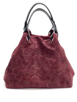 Scarpe di Maremma Borsa In Pelle Artigianale Decorazione Floreale*Donna Borse Morbide