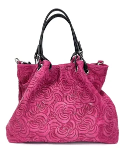 Scarpe di Maremma Borsa In Pelle Artigianale Decorazione Floreale*Donna Borse Morbide