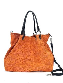 Scarpe di Maremma Borsa In Pelle Artigianale Decorazione Floreale*Donna Borse Morbide