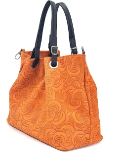 Scarpe di Maremma Borsa In Pelle Artigianale Decorazione Floreale*Donna Borse Morbide