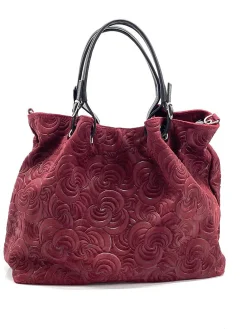Scarpe di Maremma Borsa In Pelle Artigianale Decorazione Floreale*Donna Borse Morbide