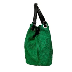 Scarpe di Maremma Borsa In Pelle Artigianale Decorazione Floreale*Donna Borse Morbide