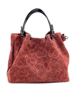 Scarpe di Maremma Borsa In Pelle Artigianale Decorazione Floreale*Donna Borse Morbide