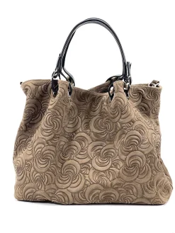 Scarpe di Maremma Borsa In Pelle Artigianale Decorazione Floreale*Donna Borse Morbide