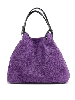 Scarpe di Maremma Borsa In Pelle Artigianale Decorazione Floreale*Donna Borse Morbide