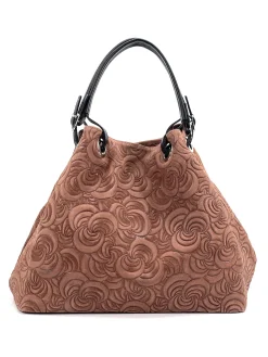 Scarpe di Maremma Borsa In Pelle Artigianale Decorazione Floreale*Donna Borse Morbide