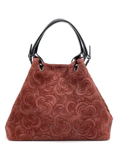 Scarpe di Maremma Borsa In Pelle Artigianale Decorazione Floreale*Donna Borse Morbide